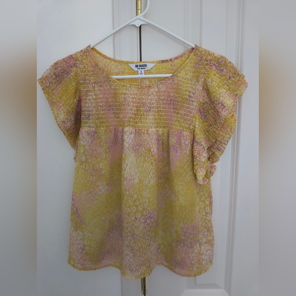 BB Dakota Yellow Blouse